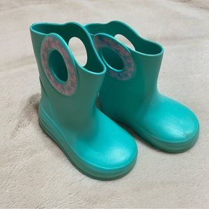 Okabashi Teal Rain Boots Baby Toddler 5